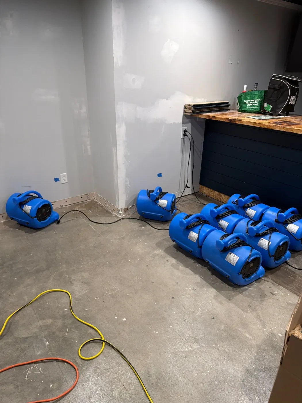IICRC-certified dry-out in progress at Martinsville home