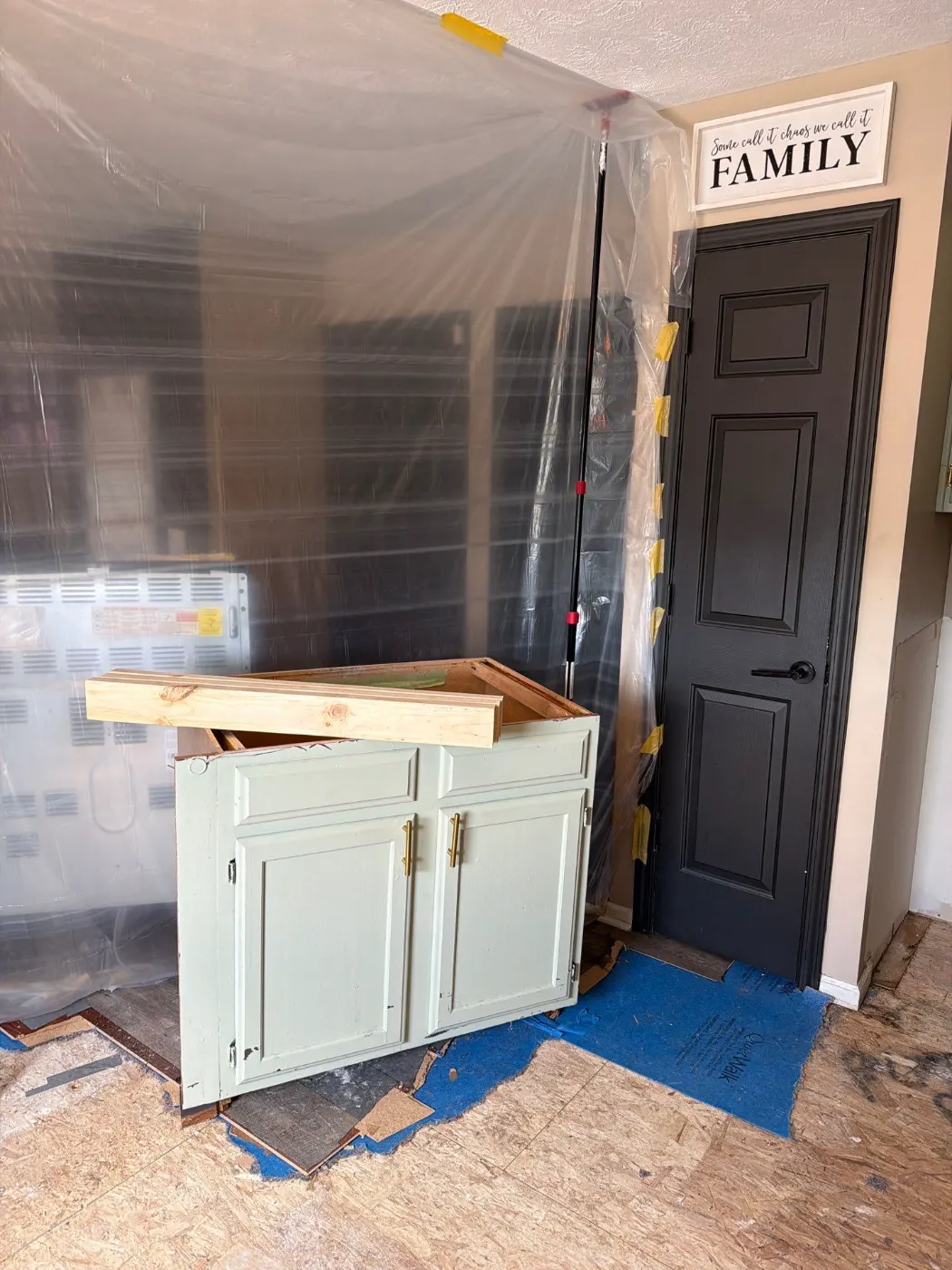 Certified restoration crew at work on Martinsville residence